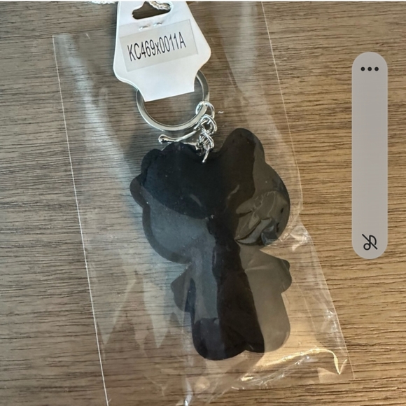 Sandro Hello Kitty Puffy Tassle Rinestone Keychain, Purse, Fab Blue - Picture 3 of 5